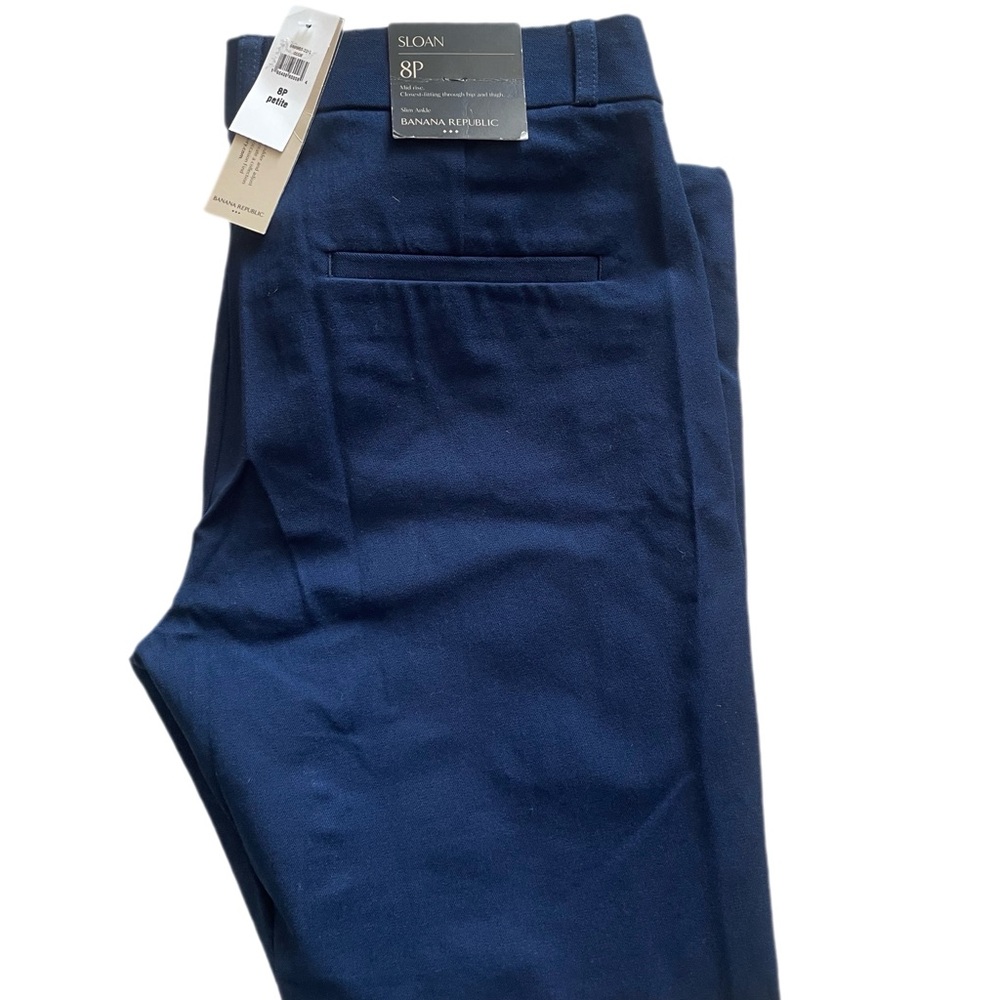 Banana Republic Sloan Skinny Side Zip Navy Pants NWT